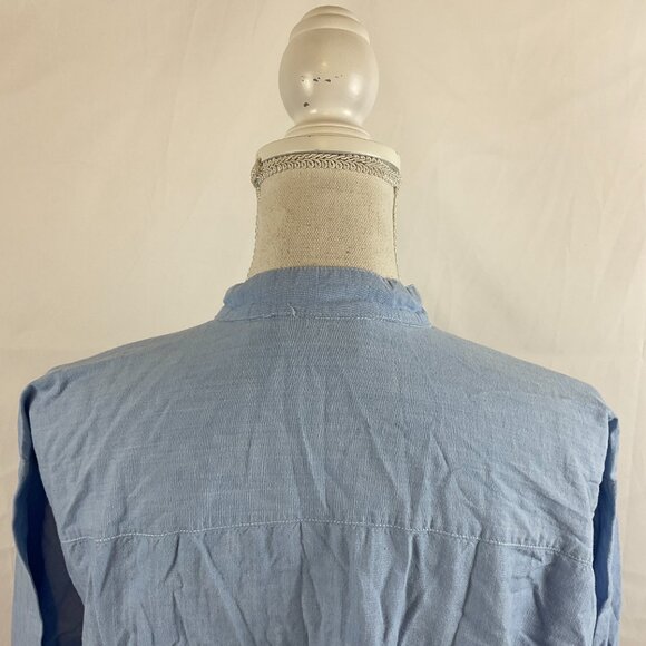 Victoria's Secret Vintage Night Shirt S Blue Chambray Boyfriend Shirt - Picture 9 of 12